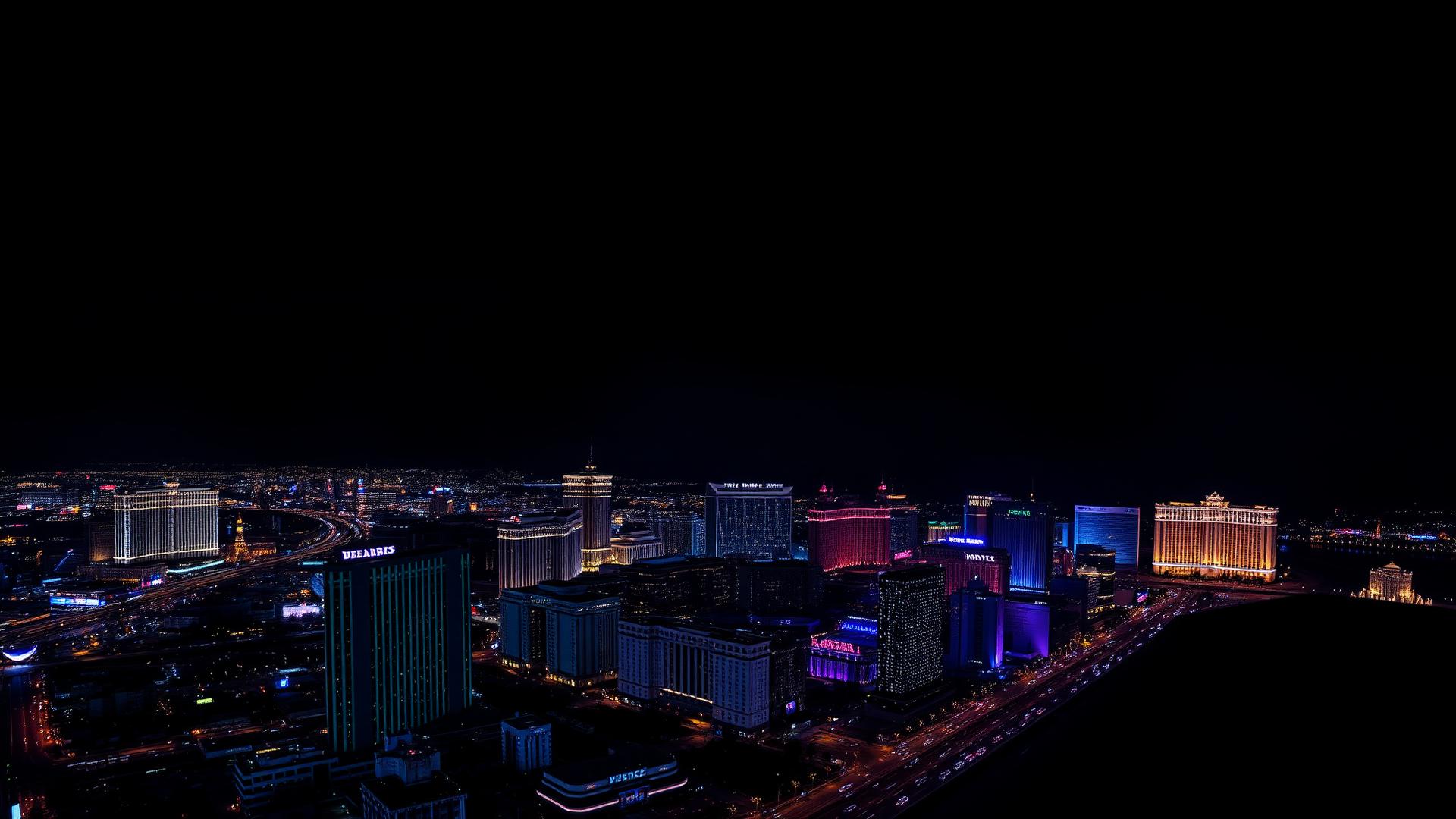 Las Vegas skyline at sunset